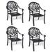 4 Piece Aluminum Patio Dining Chair With Cushions In Random Colors