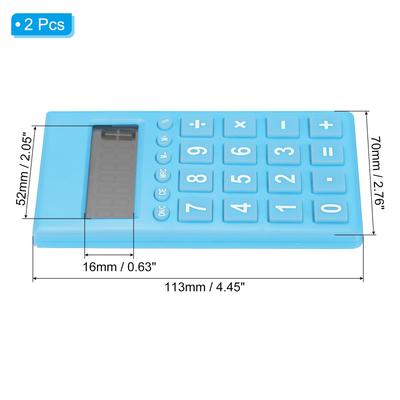 Desktop Calculator 2pcs 8 Digit LCD Display Desk Calculator Style 2 Blue