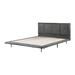 A&J Homes Studio Helios Leather Platform Bed Upholstered/Metal/Genuine Leather in Gray | 41.5 H x 73.4 W x 90.6 D in | Wayfair ZD-00WF5A5J9GRY