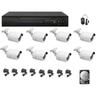 Ip cloud dvr camera kit 8 canaux 8 caméras 5MP ahd + hd 500 gb