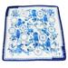 1Pc Blue And White Porcelain Silk Scarf Satin Imitation Silk Wrap Printed Scarf Shawl(White and Blue)