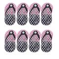 8 Sets Pink Personal Care Manicure Pedicure Set Toenail Nipper Cuticle Nail Clippers Nail Trimmer Kit in Polka Dot Flop Shape Storage Pouch for Fingernails Toenails(4pcs in 1 Set)