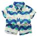 Gab Boys 3 Piece Set Outfit Toddler Baby Boy Clothes Shorts Set Wave Print Shirt Short Sleeve Button Down Top Solid Shorts Summer Outfit