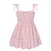WREESH Toddler Girls Floral Print Dresses Baby Clothes Kids Daisy Slip Dress Floral Beach Dress Pink
