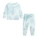 WREESH Baby Infant Girls Tie Dye Top Outfit Suit Newborn Child Autumn Winter Pants Baby Clothing Set Mint Green
