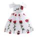 Savings Clearance 2024! Funicet Baby Girls Summer Slip Dresses Cap Sleeve Mesh Gauze Floral Dresses with Belt for 2-10 Years