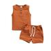 Newborn Baby Boy Girl Set Sleeveless Vest Tops Cotton Shorts Outfits Summer Clothes 2pcs