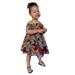 Rovga Fashion Dresses For Girls Kids African Traditional Style Short Sleeve Off Shoulder Dress Ankara Princess Dresses Outfits 0-4 Years