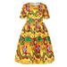 Rovga Fashion Dresses For Girls Kids African Dashiki Traditional Style Short Sleeve Round Neck Dress Ankara Princess Dresses Outfits