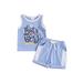 GXFC Infant Baby Boys Summer Letters Print Shorts Outfits Newborn Boys Sleeveless Tank Tops and Short Pants Set Casual Clothes 2Pcs 3-24M