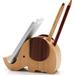 Wooden Cell Phone Stand Elephant Phone Holder - Unique and Natural Wood Grain