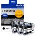 Brother 3033 LC3033XXL LC3033 LC3035XXL LC3033 Ink Cartridges Black Replacement for Brother 3033 LC3033XXL LC3033 LC3035XXL LC3035 Work for Brother MFC-J995DW MFC-J805DW MFC-J815DW (Black 3 Packs)