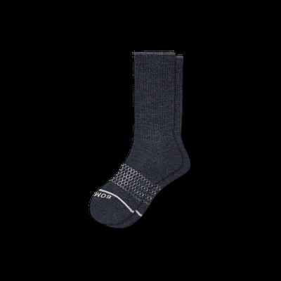 Men's Merino Wool Blend Calf Socks - Navy - Extra Large - Bombas
