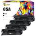 05A Toner Cartrdige Black Compatible for HP CE505A Toner Cartridge for HP 05A (CE505A) CE505D 05X CE505XD Laserjet Pro P2050 P2055D P2055X P2035 P2035N P2055DN P2030 2055DN P2055 Printer Ink (4-Pack)