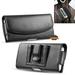 For Galaxy S23 Universal Horizontal PU Leather Phone Belt Holster Case Magnetic Closure with Credit Card ID Holder Pouch Cover - Black