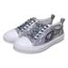 Women's Cuce Silver Philadelphia Eagles Team Sequin Sneakers