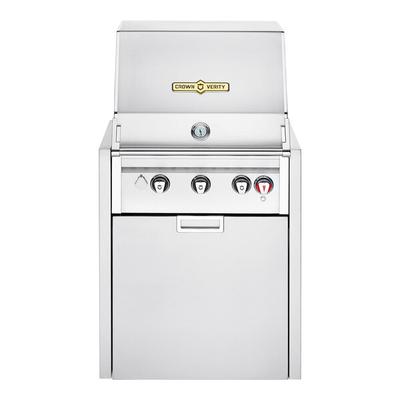 Crown Verity IGM24LP Infinite Series 24" Liquid Propane Modular Grill with Roll Dome, Bun Rack, and Propane Holder - 49,750 BTU