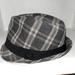 Levi's Accessories | Levis Fedora Hat L Xl Black Gray Plaid 100% Cotton Paisley Lining | Color: Black/Gray | Size: L/Xl