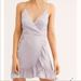 Free People Dresses | Dusty Lilac All My Love Free People Wrap Satin Dress | Color: Gray/Purple | Size: S