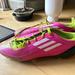 Adidas Shoes | Adidas F50 Pink And Bright Green Strip Soccer Cleats | Color: Pink | Size: 9.5