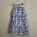 Michael Kors Dresses | Michael Kors Blue And White Sleeveless Shift Dress Pockets Size 8 | Color: Blue/White | Size: 8