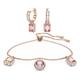 Swarovski Stilla Set, Rosé Vergoldete Halskette und Ohrringe mit Strahlenden Swarovski Kristallen