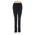 Madewell Jeans - High Rise Skinny Leg Denim: Black Bottoms - Women's Size 28 - Black Wash