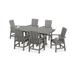 POLYWOOD® Sol 72 by POLYWOOD 7-Piece Modern Outdoor Dining Set Wood in Gray | 72 W x 37.72 D in | Wayfair PWS2132-1-GY