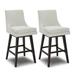 Lark Manor™ Aleksy Swivel Counter & Bar Stool Metal in White | 40 H x 18.5 W x 23.5 D in | Wayfair 3D8BA6661A404986AB9E784904F16004