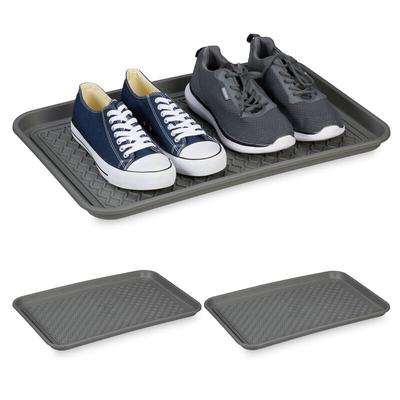 Schuhabtropfschale xl, 3er Set, Unterlage für nasse Schuhe, 60 x 40 cm, große Schuhablage Image
