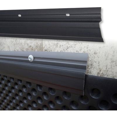 Noppenbahn Abschlussprofil PT6 (2 Meter) pvc Kunststoff anthrazit, Noppenfolie Mauerschutz: 20 Image