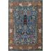 Hunting Design Tabriz Indian Area Rug Hand-Knotted Wool Carpet - 8'11"x 12'1"