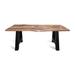 BANUR-A Solid Wood Dining Table - Natural Oak/Industrial Black