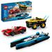 LEGO City Combo Race Pack Toy Car Building Set Includes a Sports Car SUV Speedboat and 3 Driver Minifigures Fun Toy for 6 Year Old Boys and Girls and Fans of the LEGO 2KDRIVE Video Game 60395