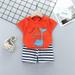 2Pcs Baby Girls Outfit Clearance Toddler Kids Baby Boys Girls Fashion Cute Short SleevePrint Casual Suit