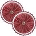 2 Pcs Pumpkin Throw Pillows Decorative Round Velvet Pillows with Handcrafted Pleated Design Retro Flower Pillows for Sofa Chair Dorm Car 14.96 inches Diameter Aosijia