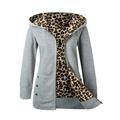 YFPWM Womens Zip Up Hoodies Sweatshirt Winter Warm Coats Leopard Print Long Sleeve Thick Jacket Outerwear Tops Fashion Warm Faux Coat Jacket Winter Leopard Long Sleeve Outerwear S