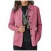YFPWM Women s Floral Print Outerwear Jacket Y2k Jackets Casual Loose Outerwear Fashion Pockets Long Sleeve Solid Coat Cardigan Blouse Pink XXL