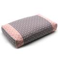 Neck Pillows for Pain Relief - Edomi Buckwheat Meditation Cushion Cervical Bed Pillow for Sleeping for Back Stomach Side Sleepers Rectangle Yoga Bolster Pillow (17x10 Inch Gray&Pink)
