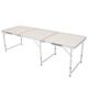 180 x 60 x 70cm Aluminum Alloy Folding Table Indoor Outdoor Portable Foldable Plastic Dining Table Lightweight Rectangular Table with Adjustable Height & Carrying Handle for Party Picnic Beach