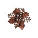 Cuoff Artificial Flower One Piece Christmas Glitter Artificial Flower Christmas Flower Ornament Wedding Christmas Tree New Year Ornament Brown