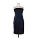 Nine West Casual Dress - Sheath Square Sleeveless: Blue Print Dresses - Women's Size 8