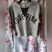 Pink Victoria's Secret Sweaters | New Without Tags Women's Victoria's Secret Pink Hawaii Gray Crop Sweater Size Xs | Color: Gray/Pink | Size: Xs