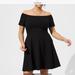 Torrid Dresses | Black Off The Shoulder Skater Dress | Color: Black | Size: 2x