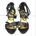 Nine West Shoes | Nine West Black Leather Strappy Gladiator Woman's Size 8.5 M | Color: Black | Size: 8.5