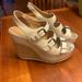 Nine West Shoes | Nine West Platform Sandals In The Color Beige | Color: Cream | Size: 9