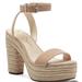 Jessica Simpson Shoes | Jessica Simpson Symia Raffia Platform Sandals | Color: Cream | Size: 9