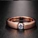 Anthropologie Jewelry | 18k Rose Gold Plated & White Topaz Ring Size 9 | Color: Gold/Tan/White | Size: 9