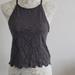 American Eagle Outfitters Tops | American Eagle Grey Sleeveless Halter Lace Crop Top Size M | Color: Gray | Size: M