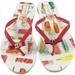 Kate Spade Shoes | Clearance New Kate Spade Nadine Mini Popsicle Print Flip Flop Size 7 | Color: Pink/White | Size: 7